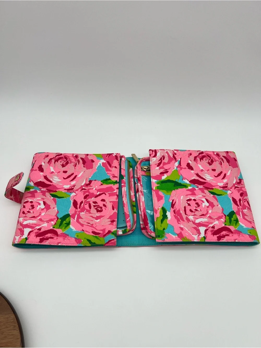 Lilly Pulitzer First Impression Hotty Pink Travel Foldup Jewelry Case Organizer
